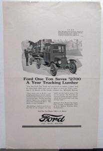 1926 Ford Model T 1 Ton Truck Chassis Ad Proof