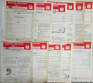 1970 Lincoln Mercury Division Service Bulletins Lot for Mercury Capri