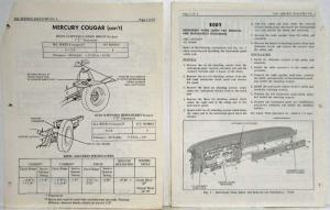 1967 Lincoln Mercury Service Department Service Bulletins - No 1 and 5