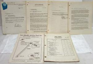 1962 Lincoln-Mercury Service Bulletins Final Index with Extras