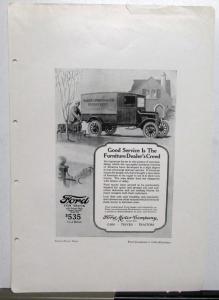 1926 Ford Model T Ton Truck Express Canopy Top Closed Cab Ad Proof