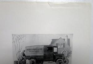 1926 Ford Model T Ton Truck Express Canopy Top Closed Cab Ad Proof