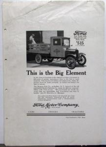 1926 Ford Model T Ton Truck Closed Cab Stake Ad Proof