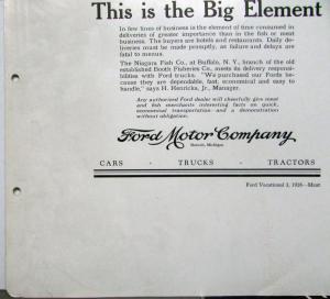 1926 Ford Model T Ton Truck Closed Cab Stake Ad Proof