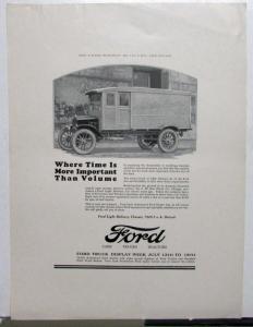 1925 Ford Model T Light Duty Truck Delivery Ad Proof