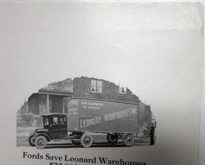 1924 Ford Model T Van Body 3.5 Ton Truck Ad Proof