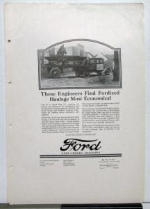1924 Ford Model T Trucks One Ton Most Economical Ad Proof