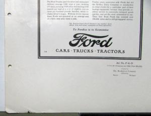 1924 Ford Model T Trucks Delivery Ad Proof