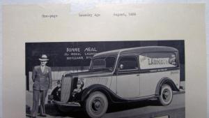 1937 Ford V8 Trucks & Commercial Cars Model Laundry Ad Proof