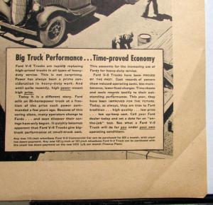 1936 Ford V8 Trucks Heavy Duty Commercial Ad Proof