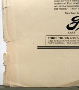 1926 Ford One Ton Model T Delivery Runabout Ad Proof