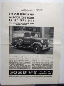 1936 Ford Panel Delivery V8 Trucks Commercial Ad Proof