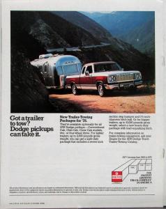 1978 Dodge Pickup Trucks D 100 150 200 300 Sales Brochure Original