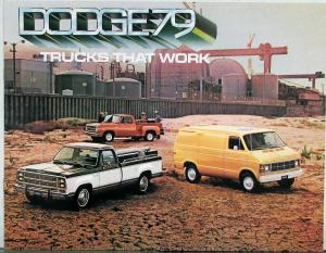 1979 Dodge Pickup Trucks D50 Kary Maxi Vans Sales Brochure Original
