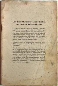 1926 Studebaker Big Six and Special Six Owners Manual