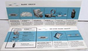 1958 Pontiac Dealer Accessories Sales Brochure Mirrors Lamps Radios Speakers