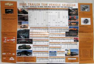 2006 Chevrolet Truck Trailer Tow Vehicle Selector SHOWROOM DEALER POSTER Orig