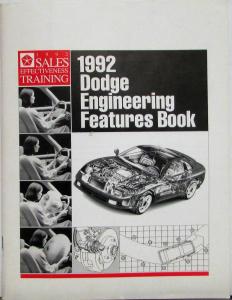 1992 Dodge Features Stealth Daytona Cummins Special Ed Trng Book DEALER ITEM