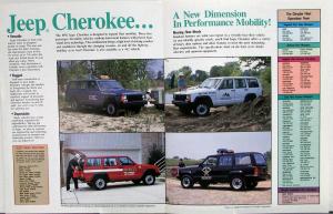 1992 Jeep Cherokee Fleet Police Emergency Vehicle Sales Folder Brochure Original