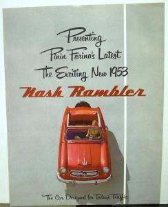 1953 Nash Rambler Suburban Greenbrier Pinin Farina Airflyte XL Sales Folder Orig