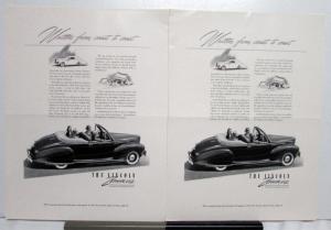 1940 Lincoln Zephyr V12 Convertible Ad Proof