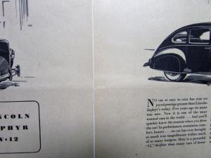 1940 Lincoln Zephyr Car V12 Most Wanted Car Ad Proof
