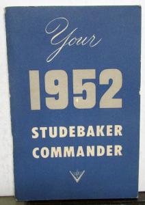 1952 Studebaker Commander Owners Manual