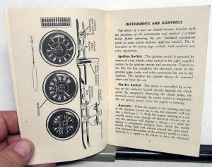 1952 Studebaker Commander Owners Manual