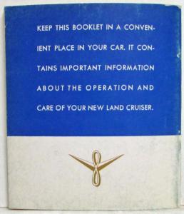1954 Studebaker Land Cruiser Owners Manual - Export Version - English