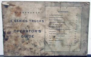 1955 Studebaker E Series Trucks Owners Manual Original