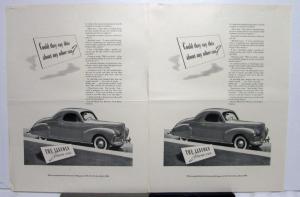 1940 Lincoln Car Zephyr V 12 Coupe The New Yorker Ad Proof