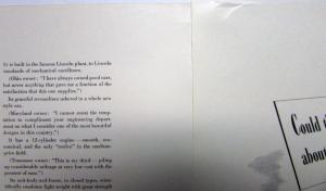 1940 Lincoln Car Zephyr V 12 Coupe The New Yorker Ad Proof