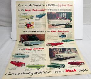 1954 Nash Ambassador Statesman Rambler Airflytes XL Sales Folder Original