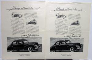 1940 Lincoln Ford Car Zephyr V12 Coupe All Roads Ad Proof