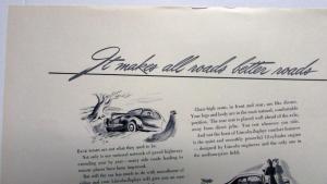 1940 Lincoln Ford Car Zephyr V12 Coupe All Roads Ad Proof