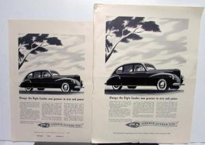 1940 Lincoln Zephyr Sedan V12 Greater In Size & Power  Ad Proof