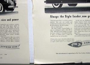 1940 Lincoln Zephyr Sedan V12 Greater In Size & Power  Ad Proof