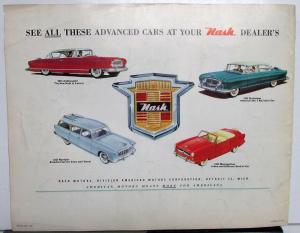 1955 Nash Dealer Prestige Brochure Ambassador Statesman Rambler Metropolitan