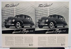 1940 Lincoln Motor Company Car Zephyr V12 Fresh Start Ad Proof
