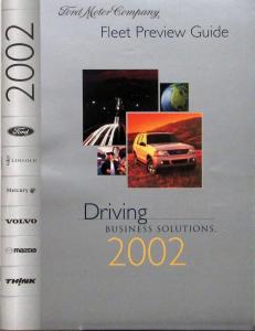 2002 Ford Lincoln Mercury Volvo Mazda Think Fleet Guide Sales Brochure Original