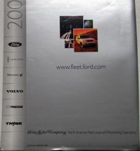 2002 Ford Lincoln Mercury Volvo Mazda Think Fleet Guide Sales Brochure Original