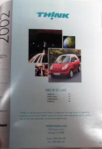 2002 Ford Lincoln Mercury Volvo Mazda Think Fleet Guide Sales Brochure Original