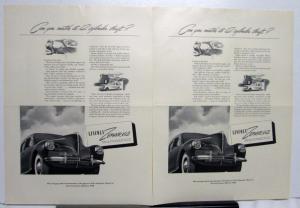1940 Lincoln V12 Zephyr Sedan 12 Cylinder Thrift Ad Proof