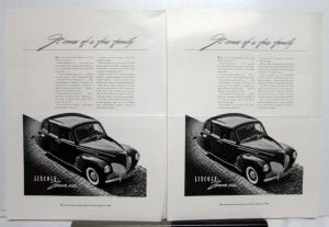1940 Lincoln V12 Zephyr 12 Cylinder Sedan Style Leadership Ad Proof