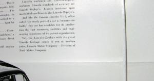 1940 Lincoln V12 Zephyr 12 Cylinder Sedan Style Leadership Ad Proof