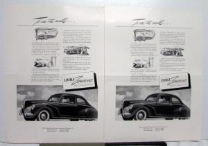 1940 Lincoln V12 Zephyr 12 Cylinder Coupe The New Yorker Ad Proof