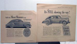 1939 Lincoln V12 Zephyr Sedan Most Modern Still Showing The Way Ad Proof