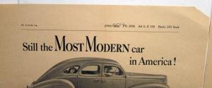 1939 Lincoln V12 Zephyr Sedan Most Modern Still Showing The Way Ad Proof