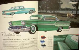 1958 Pontiac Bonneville Chieftain Super Star Chief Sales Brochure NOS