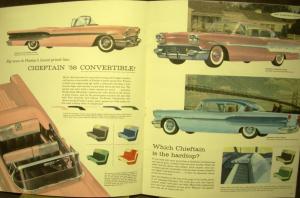 1958 Pontiac Bonneville Chieftain Super Star Chief Sales Brochure NOS